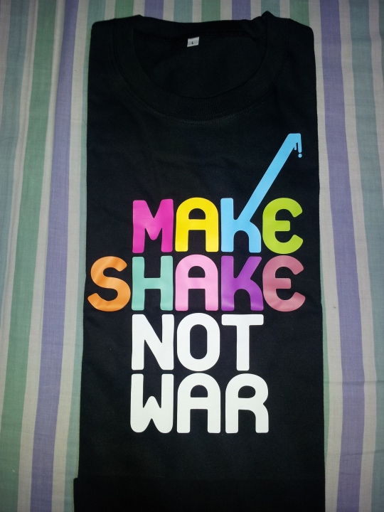 Thanks Seth and Daphne! Nice Shirt! Make Shake! Not War!!!