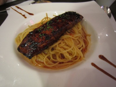 Salmon with spaghetti!!!